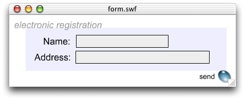 Sample Form in Adobe Flash CS3 Professional